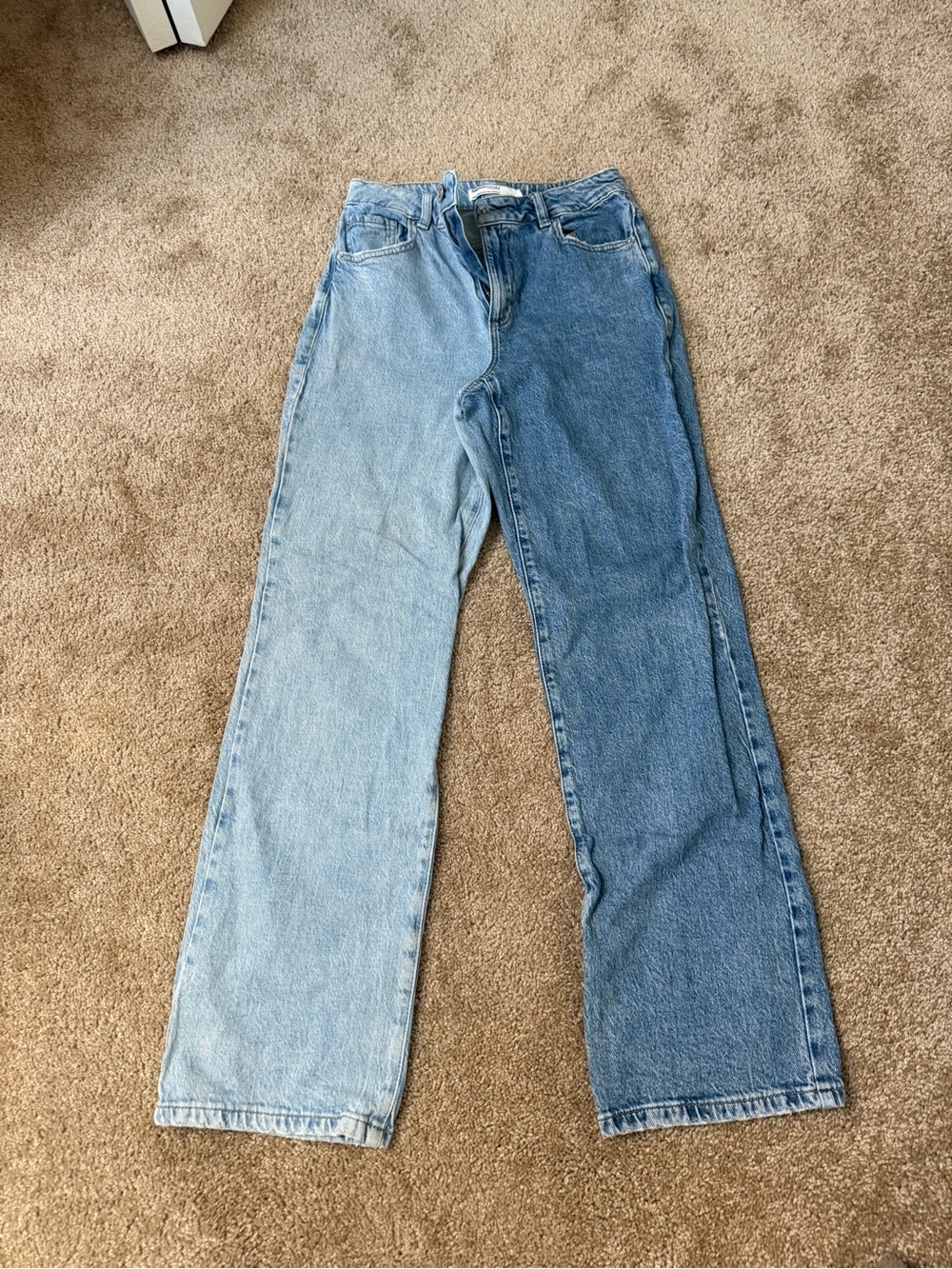 Garage Two-Tone Blue Straight-Leg Jeans